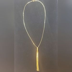 Fringe gold necklace